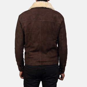 Supplier Custom <b>Men's</b> College Baseball Varsity <b>Jacket</b> Winter Breathable Sheep Fur Trim Custom Color Size Front Customizable - Product Image 4