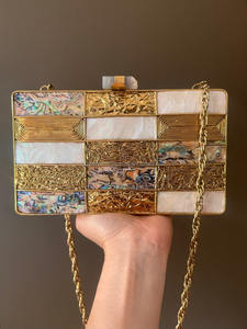 กระเป๋าคลัทช์สำหรับผู้หญิงงานหัตถกรรมสไตล์ใหม่กระเป๋าคลัทช์พร้อมกระเป๋าใส่งานหินคริสตัล - Product Image 3