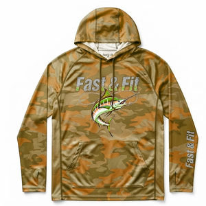 Long Sleeve Sun Protection <b>Lightweight</b> Outdoor Hiking Fishing Custom Quick Dry Polyester Sublimated Fishing <b>Hoodie</b> - Product Image 4