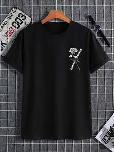 Camiseta Casual sin Mangas para Hombre, Estampada, Estilo Vintage, de Franela Ecológica, 100% Algodón, Transpirable, para Verano, en Beige, Blanco y Azul Marino - Product Image 4