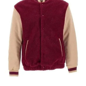 High Quality Custom Logo Baseball Wool Varsity <b>Jacket</b> PU Leather Sleeves Wool Winter Quilted <b>Lining</b> Varsity <b>Jacket</b> For Men - Product Image 3