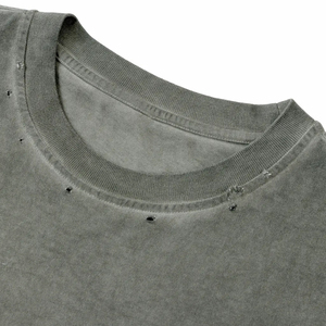 Casual Men's Streetwear Cropped Boxy Muscle Tank Top Heavyweight Sleeveless T-Shirt Acid Wash Distressed Design Knitted Weaving - Product Image 3