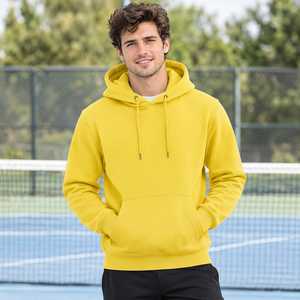 Sweat-shirt à capuche côtelé pour homme, coupe classique, manches longues, en coton doux, avec logo personnalisé pour les marques de mode modernes - Product Image 1