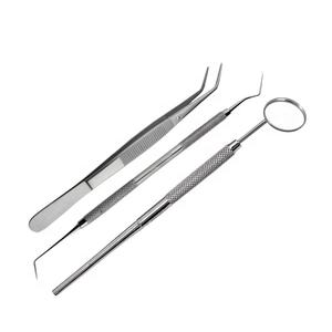 Kit Dental Blanqueador de dientes Espejo Escalador Pinzas Dentista Examen básico Set 3pcsTissue Forceps BY VIDIFIVE INTERNATIONAL - Product Image 4