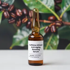 Suero Hidratante Antiedad con Cafeína, a Base de Ácido Hialurónico Coreano, que Aclara, Antiarrugas, Reafirmante, Antiinflamatorio y Antiojeras - Product Image 1