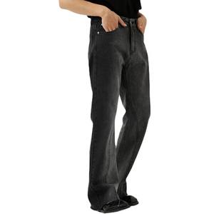 Pantalon crayon en jean pour homme, style vintage délavé, qualité supérieure, 100% coton, respirant, séchage rapide, taille haute, streetwear, OEM - Product Image 4