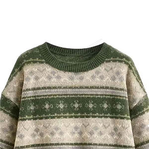 Pull en tricot d'hiver pour femme de qualité supérieure, 100% coton/laine, respirant, tailles et couleurs personnalisables, service OEM disponible - Product Image 6