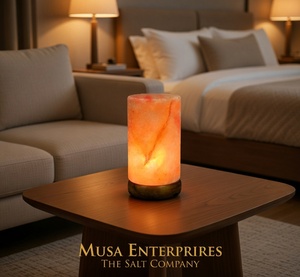 Lampe en sel rose de l'Himalaya artisanale originale, cristal naturel, lumière décorative, portable, purificateur d'air, ioniseur naturel - Product Image 3