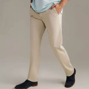 Ropa de moda para el estilo de vida urbano, pantalones chinos para hombre, corte clásico ajustado, algodón suave, duradero, cómodo para el uso diario - Product Image 1