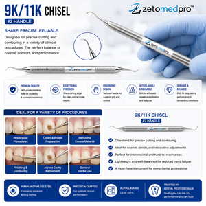 Instrument dentaire de qualité supérieure 9K/11K en acier inoxydable de qualité médicale réutilisable OEM Zetomed Pro - Product Image 3