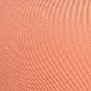 Sujetador deportivo de espalda cruzada con cuello redondo color coral para mujer, soporte medio, sin costuras, color liso, para yoga, de elastano y poliéster - Product Image 4