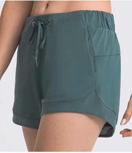 Shorts élégants pour femmes 100% coton, entièrement logo, taille haute, couleur unie - Product Image 4