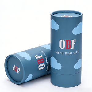 Scatola per Coppetta Mestruale Cilindrica Personalizzata con Logo <span class=keywords><strong>OBF</strong></span>, in Materiali Riciclati, Monouso/Riutilizzabile, Colore Personalizzabile - Product Image 2