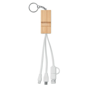 Accessori per telefoni cellulari portachiavi in bambù personalizzabili - Product Image 2
