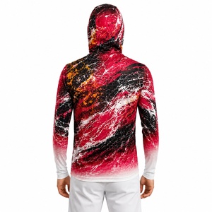Sweat à capuche de pêche pour homme de haute qualité, manches longues, imperméable, respirant, UPF 50, impression par sublimation, motif marlin, anti-UV, séchage rapide - Product Image 2