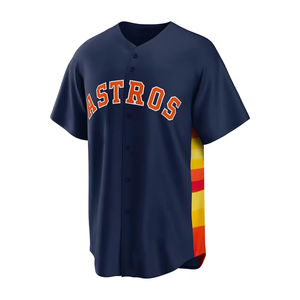 Camisetas de Béisbol Sublimadas de Alta Calidad OEM de Moda, Diseño Personalizado con Bordado, Cuello en V, Jersey Deportivo de Softbol para Hombre - Product Image 5