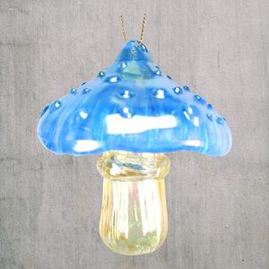 Décoration de Noël et du Nouvel An, champignon 3D en acrylique transparent orange, rouge foncé, rose, bleu, violet, clair, doré, iridescent - Product Image 5