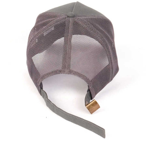 Gorra Trucker Gris Oscuro de 6 Paneles con Malla Trasera, Ajustable, Unisex, Estilo Casual, para Primavera/Verano - Product Image 3