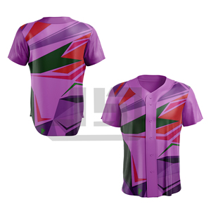 Maillot de baseball personnalisé sur mesure avec numéros d'équipe, 100 % polyester, impression numérique, unisexe, pour adulte - Product Image 6