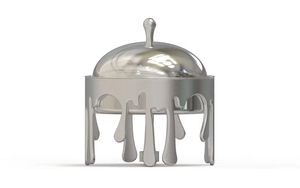 Pot à dattes en rotin tressé fait main avec couvercle en métal argenté, bol de service de luxe pour le Ramadan, élégante boîte de rangement pour bonbons, noix et chocolat - Product Image 5