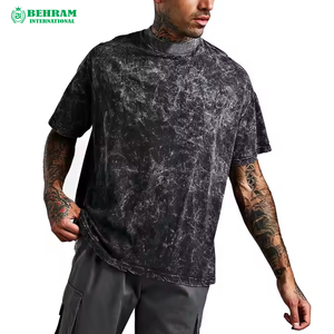 เสื้อยืดผู้ชายสั่งทำพิเศษ ล้างสีแบบแอซิดวอช ผ้าฝ้าย 100% เป็นมิตรกับสิ่งแวดล้อม ทรงโอเวอร์ไซส์ สไตล์ลำลอง - Product Image 6