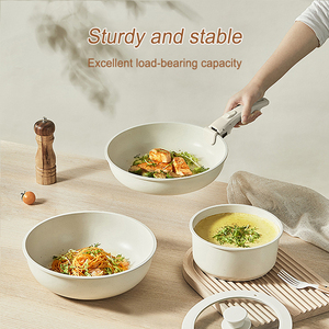 Non Stick Granite Aluminum <b>Cookware</b> <b>Set</b> with Detachable Handle, Stackable Cooking Pots and Pans <b>Set</b> for Kitchen RV Camping - Product Image 4