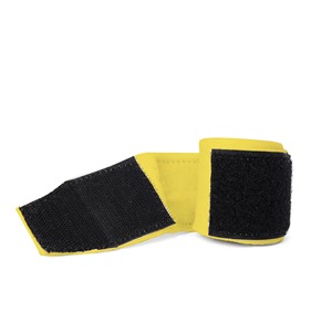Bandes de poignet en coton jaune avec logo personnalisé pour la boxe et les arts martiaux, adultes et jeunes - Product Image 2