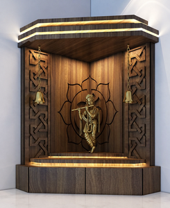 Nuevos diseños de templos de madera de estilo moderno, Mandir de madera de teca moderno para hogares contemporáneos, Fabricante de Mandirs de madera de lujo en el Reino Unido - Product Image 4