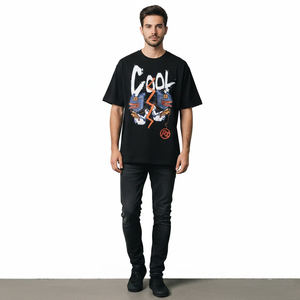 Camiseta Oversize con Logotipo Personalizado Estampado, Estilo Urbano, 100% Algodón, Hombros Caídos, Unisex - Product Image 2