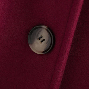 Abrigo de lana elegante para mujer, largo, con cinturón, para invierno, a prueba de viento, de color sólido, con botones al frente. - Product Image 6