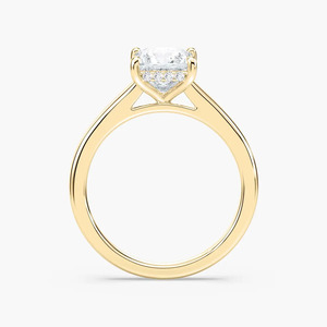 1 carat Princess Cut Diamond Engagement <b>Ring</b> Yellow <b>Gold</b> Classic Women's Jewelry yellow <b>gold</b> elegant timeless women - Product Image 2