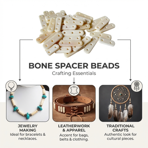 Separadores de Hueso de Búfalo Blanco Natural de 3 Agujeros, Hechos a Mano, Conector de Joyería Multihilo, Suministros para Gargantillas Tribales, Fornituras Étnicas - Product Image 6