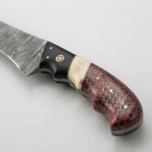 Cuchillo de filetear de acero de Damasco forjado a medida, para pesca, cocina y deshuesar al aire libre, con mango de resina, venta al por mayor OEM - Product Image 2