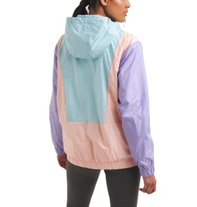 Chaquetas cortavientos con capucha de nailon transpirable en bloques de color para mujer, al por mayor - Product Image 2