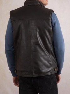 Garrigill Brown Leather Vest - Product Image 3
