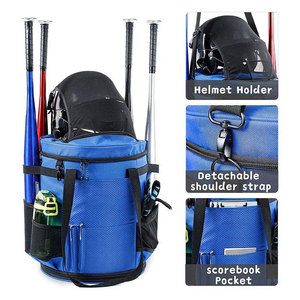 Bolsa de Transporte con Ruedas para Deportes al Aire Libre, Múltiples Bolsillos, para Béisbol y Sóftbol, Mochila de Gran Capacidad, Impermeable - Product Image 4