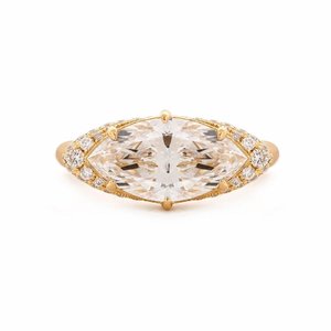 Anillo Ajustable de Plata de Ley 925 Chapado en Oro con Diamante Cultivado en Laboratorio, Joyería Fina Elegante, Regalo Clásico para Mujer - Product Image 4