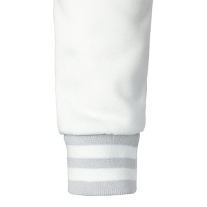 Veste universitaire grise et blanche pour homme, manches à col rabattu, boutons sur le devant, vêtement décontracté pour l'automne - Product Image 4