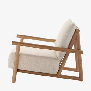 Outdoor Furniture Outdoor <b>Sofas</b> Patio Garden <b>Sofa</b> Chairs Furniture Living Room Teak Wood with Cushions - Matira - Product Image 2
