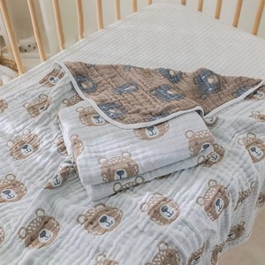 Couverture pour bébé nouveau-né en mousseline de coton biologique tissée douce, couverture pour bébé en coton personnalisée à séchage rapide - Product Image 5