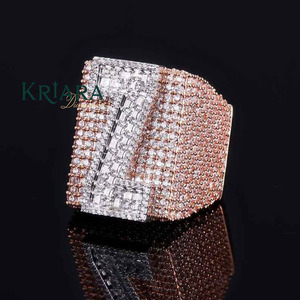Anillo de Diamantes Cultivados en Laboratorio de Plata 925 y Oro Sólido de 18K para Mujer, Corte Brillante Redondo, Joyería de Boda de Lujo Chapada en Oro Rosa - Product Image 1