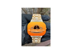 นาฬิกาข้อมือผู้ชาย NM JEWELLRY WATCHES รุ่นสปอร์ตหรูหรา ระบบควอตซ์ ตัวเรือนสแตนเลสสีทองเหลือง หน้าปัดขนาด 20 มม. สายแบบกดปุ่ม ตัวล็อคแบบซ่อน - Product Image 1