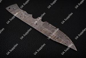 ใบมีดเปล่าเหล็กดามัสกัสขนาด 8 นิ้ว แบบเต็มด้าม สำหรับทำมีดแบบ OEM ODM  ใบมีดเปล่าเหล็กตีลายด้วยมือ - Product Image 2