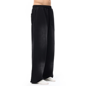 Men Women Jogger Pants <b>Elastic</b> Waist Drawstring Loose Straight Leg Casual OEM ODM Wholesale - Product Image 3