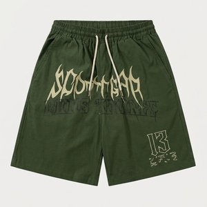 Most Demanding Men's Custom Printed Logo Casual Shorts Cotton Breathable Elastic Waist Drawstring Summer Streetwear Beach Shorts - Product Image 1
