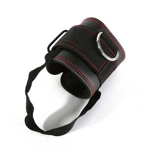 Correa de Tobillo para Gimnasio de Cuero Genuino Premium, Ajustable con Anillo en D, Soporte Resistente para Ejercicios de Piernas con Máquina de Cables - Product Image 5