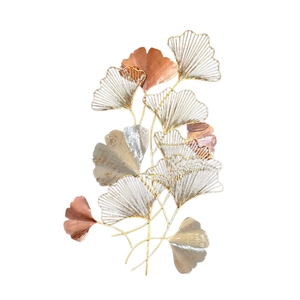 Modern Metal Leaf <b>Wall</b> <b>Decor</b> Luxury Gold & Grey Iron Leaf <b>Wall</b> Art Sculpture for Living Room Hotel Home Decoration - Product Image 5