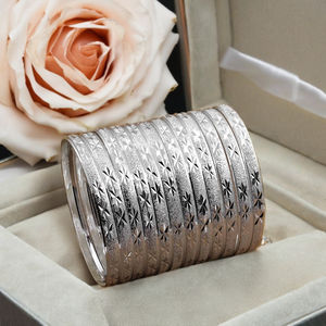 Bracelets en argent plaqué en gros, bracelets tendance, bracelets en argent plaqué laiton, bracelets en argent plaqué personnalisés, bracelets en argent plaqué traditionnels - Product Image 2