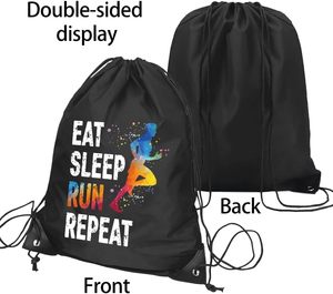 Sac de sport à cordon personnalisé imprimé tournesol et colibris, en polyester, pour la gym, le fitness et les voyages - Product Image 5