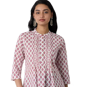 Women Cotton Printed A-Line Long <b>Kurti</b> Ethnic Wear Lightweight Summer Collection - Product Image 1
